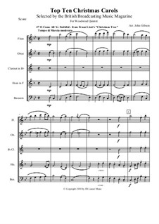 Рождественская ёлка, S.186: No.4 O Come All Ye Faithful, for woodwind quintet by Франц Лист