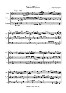 Трио ре минор, BWV 583: Для струнных by Иоганн Себастьян Бах