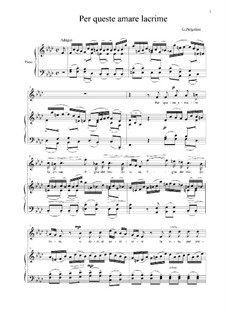 Per queste amare lacrime: Per queste amare lacrime by Джованни Баттиста Перголези