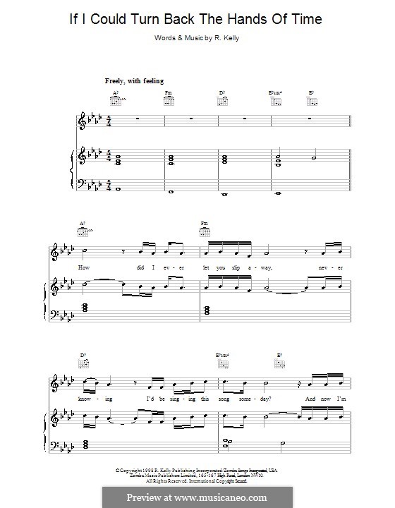 If I Could Turn Back the Hands of Time: Для голоса и фортепиано (или гитары) by Robert Kelly