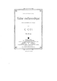 Меланхолический вальс: Сольная партия by Цезарь Кюи