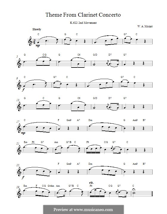 Movement 2: Мелодия (Theme) by Вольфганг Амадей Моцарт