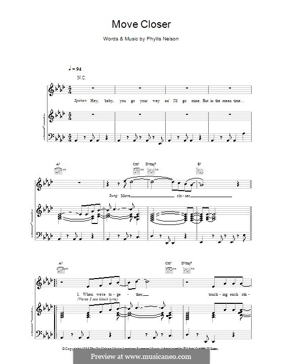 Move Closer (Tom Jones): Для голоса и фортепиано (или гитары) by Phyllis Nelson