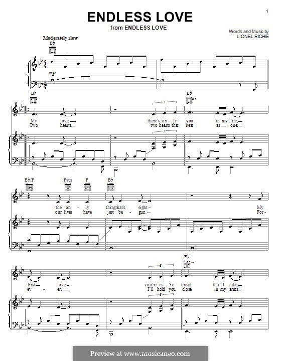 Endless Love: Для голоса и фортепиано (или гитары) by Lionel Richie