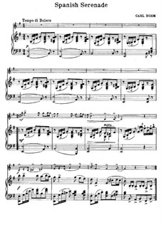 Испанская серенада: Для скрипки и фортепиано by Карл Бём