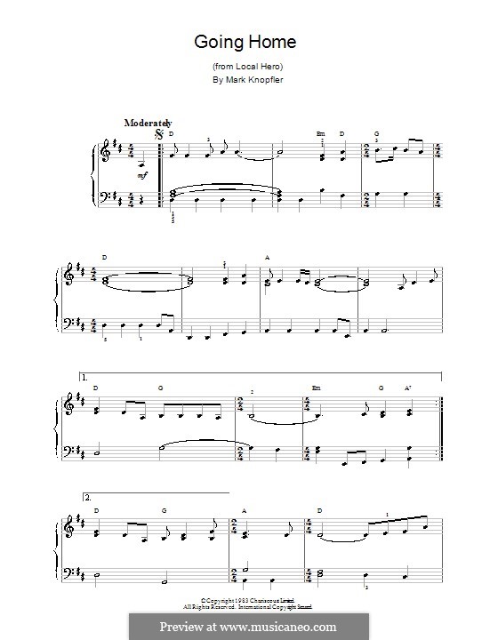 Going Home (theme from Local Hero): Для фортепиано (легкий уровень) by Mark Knopfler