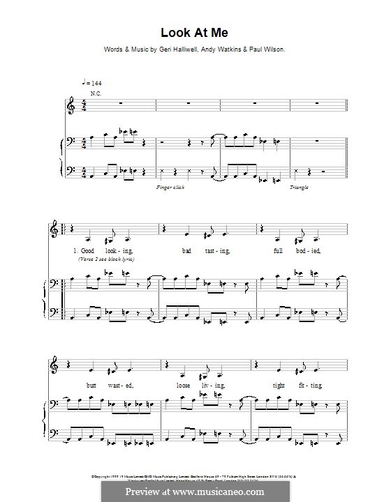 Look at Me: Для голоса и фортепиано (или гитары) by Geri Halliwell
