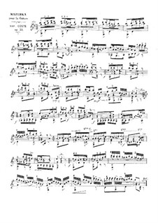 Мазурка ре мажор, Op.33: Для гитары by Наполеон Кост
