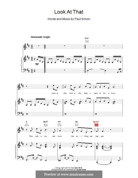 Look at That: Для голоса и фортепиано (или гитары) by Paul Simon