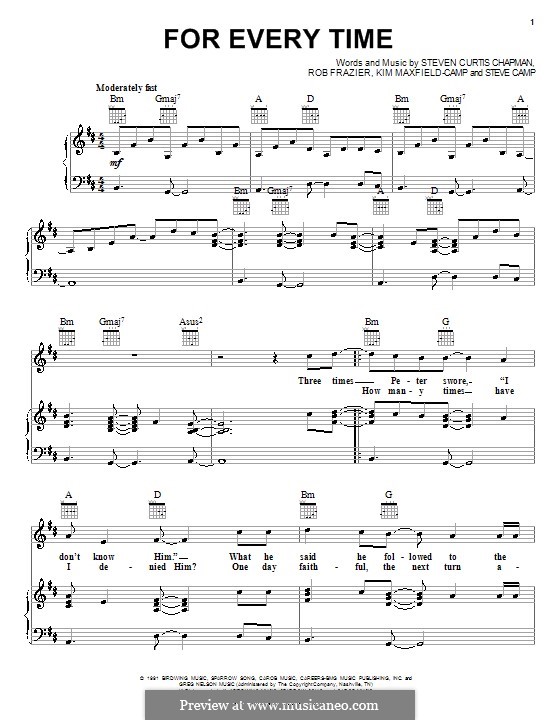 For Every Time (Kim Maxfield-Camp): Для голоса и фортепиано (или гитары) by Robert Frazier, Steve Camp
