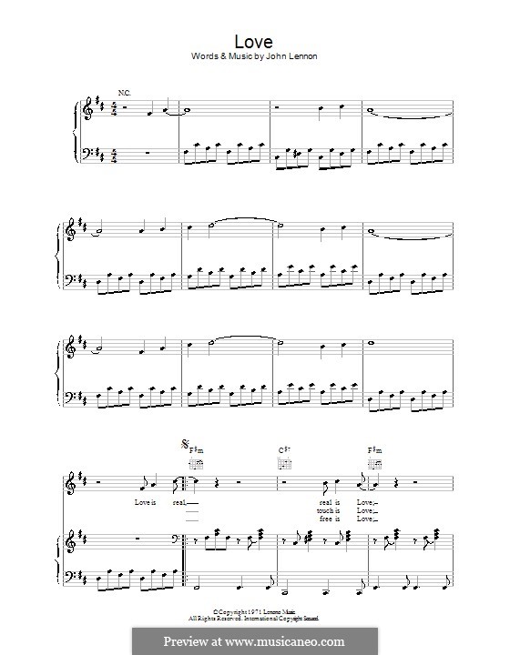 Love: Для голоса и фортепиано (или гитары) by John Lennon