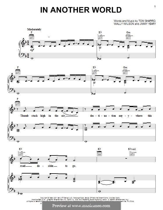 In Another World: Для голоса и фортепиано (или гитары) by Jimmy Yeary, Tom Shapiro, Wally Wilson