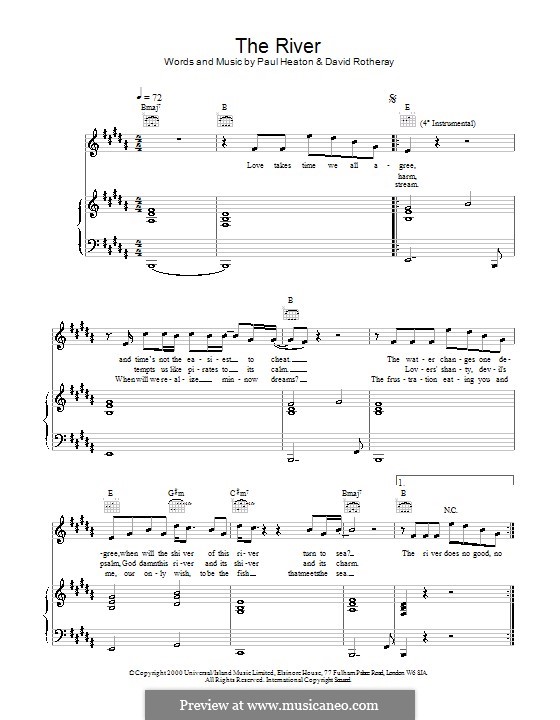 The River (The Beautiful South): Для голоса и фортепиано (или гитары) by David Rotheray, Paul Heaton