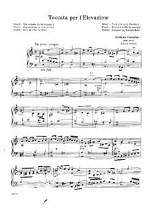 Toccata per l'Elevazione: Toccata per l'Elevazione by Джироламо Фрескобальди