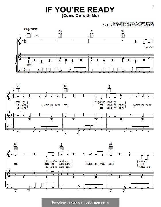 If You're Ready (Come Go with Me): Для голоса и фортепиано или гитары (The Staple Singers) by Carl Hampton, Homer Banks, Raymond Jackson