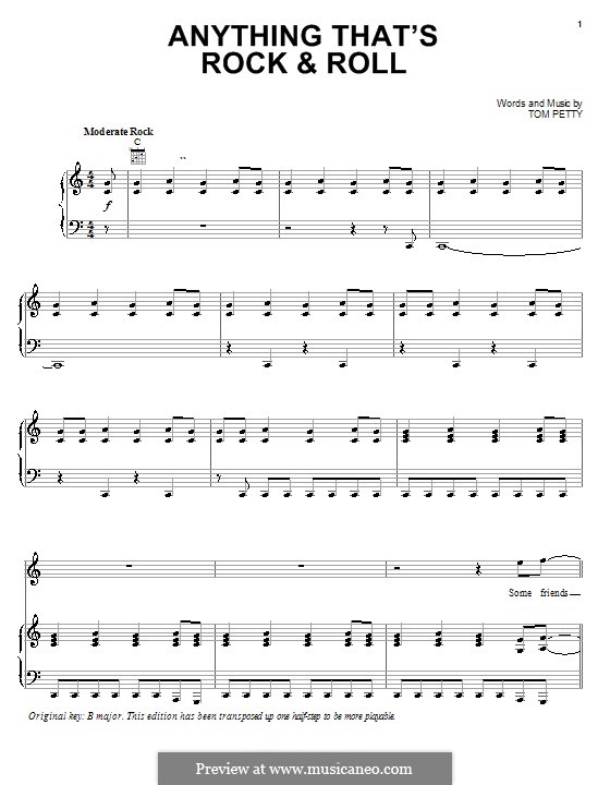 Anything That's Rock & Roll: Для голоса и фортепиано (или гитары) by Tom Petty