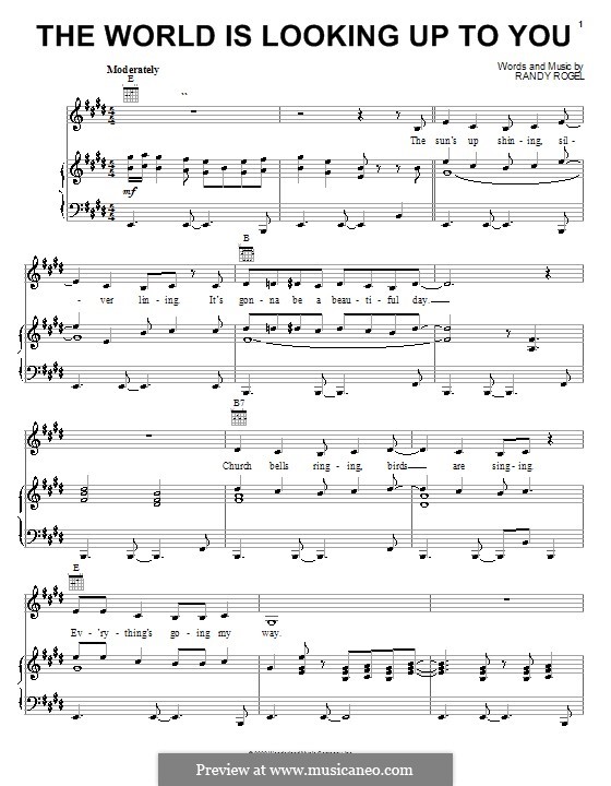 The World Is Looking Up To You: Для голоса и фортепиано (или гитары) by Randy Rogel