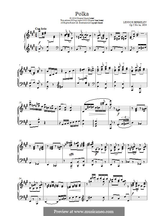 Полька, Op.5 No.1a: Полька by Lennox Berkeley