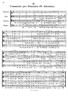 Communio pro Dominica IV. Adventus. Ecce virgo concipiet, K.287: Communio pro Dominica IV. Adventus. Ecce virgo concipiet by Иоганн Фукс