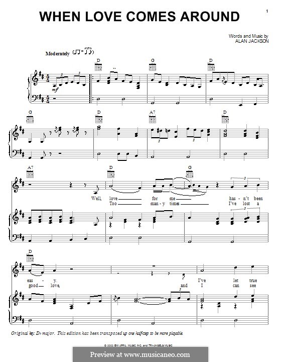 When Love Comes Around: Для голоса и фортепиано (или гитары) by Alan Jackson