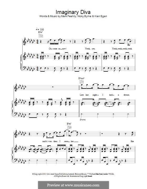 Imaginary Diva (Westlife): Для голоса и фортепиано (или гитары) by Mark Feehily