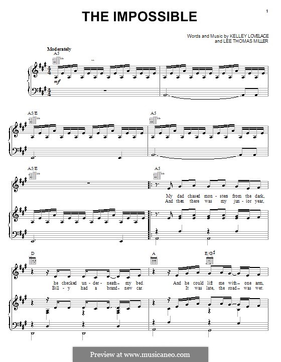 The Impossible (Joe Nichols): Для голоса и фортепиано (или гитары) by Kelley Lovelace, Lee Thomas Miller