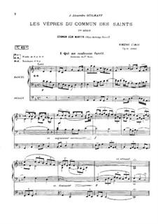 Les vêpres du commun des saints, Op.51: Les vêpres du commun des saints by Венсан д' Энди