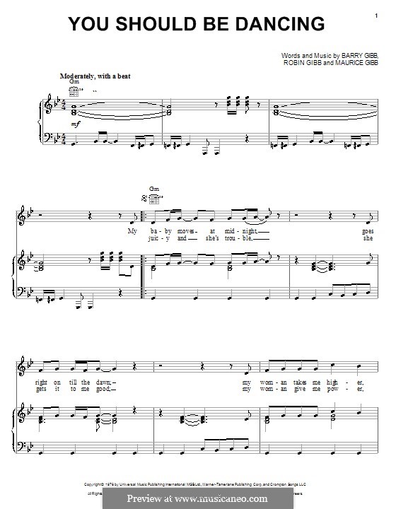 You Should Be Dancing (The Bee Gees): Для голоса и фортепиано (или гитары) by Barry Gibb, Maurice Gibb, Robin Gibb