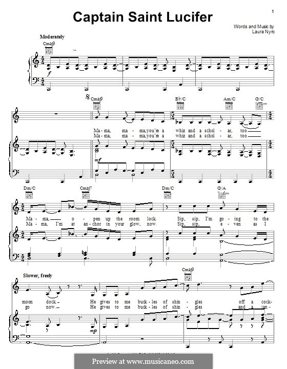 Captain Saint Lucifer: Для голоса и фортепиано (или гитары) by Laura Nyro