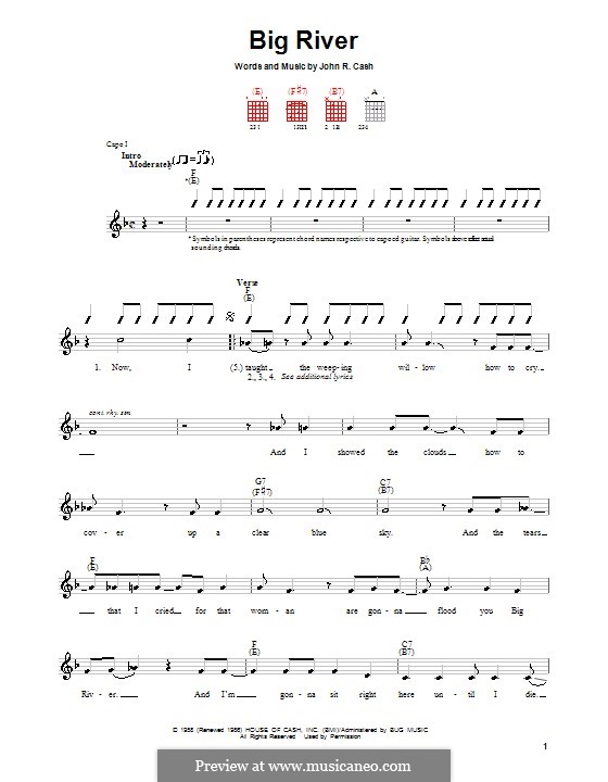 Big River: Для гитары (с вариантом боя) by Johnny Cash