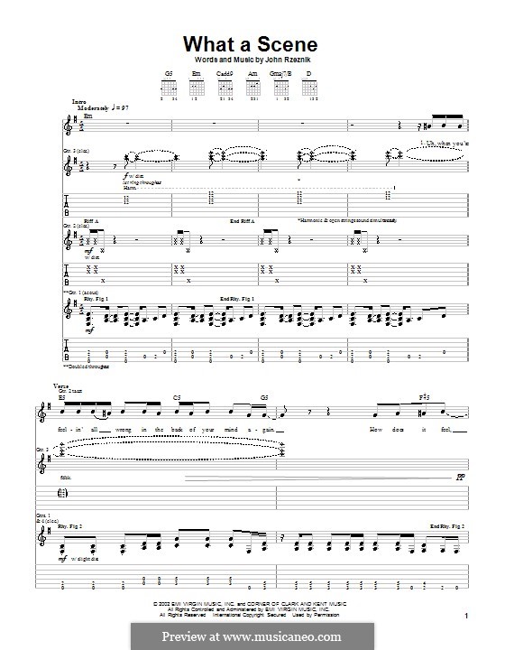 What a Scene (Goo Goo Dolls): Для гитары с табулатурой by John Rzeznik