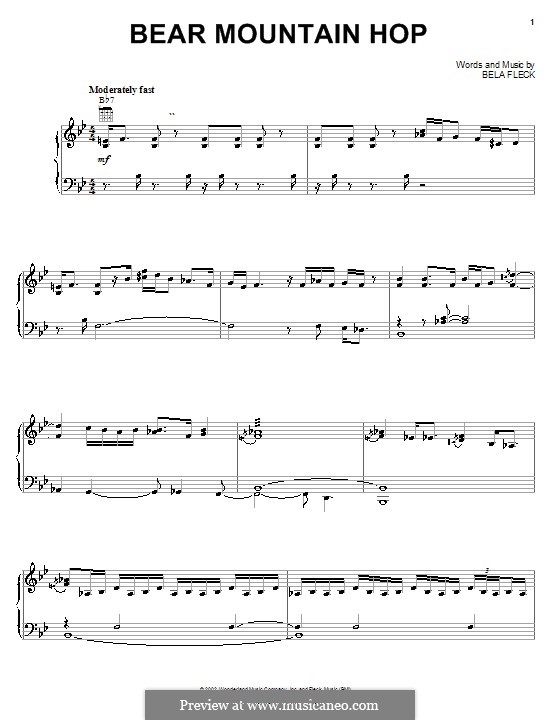 Bear Mountain Hop (from The Country Bears): Для голоса и фортепиано (или гитары) by Bela Fleck