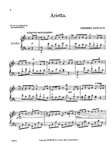 Ариетта, Op.97: Ариетта by Теодор Лак