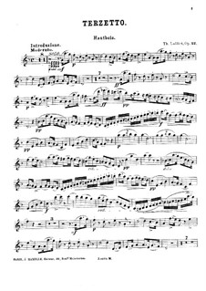 Терцет для гобоя, фагота и фортепиано, Op.22: Партитура, Партии by Теодор Лалье