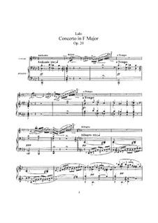 Концерт для скрипки с оркестром, Op.20: Для скрипки и фортепиано by Эдуар Лало