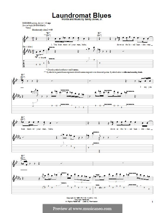 Laundromat Blues: Для гитары с табулатурой by Sandy Jones Jr.