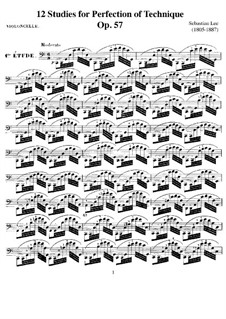 Двенадцать этюдов для совершенствования техники, Op.57: Двенадцать этюдов для совершенствования техники by Себастьян Ле