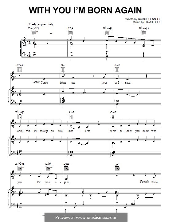 With You I'm Born Again (Billy Preston & Syreeta): Для голоса и фортепиано (или гитары) by Carol Connors, David Shire
