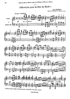 Offertoire pour la fête de Noël: Offertoire pour la fête de Noël by Жюль Броссе