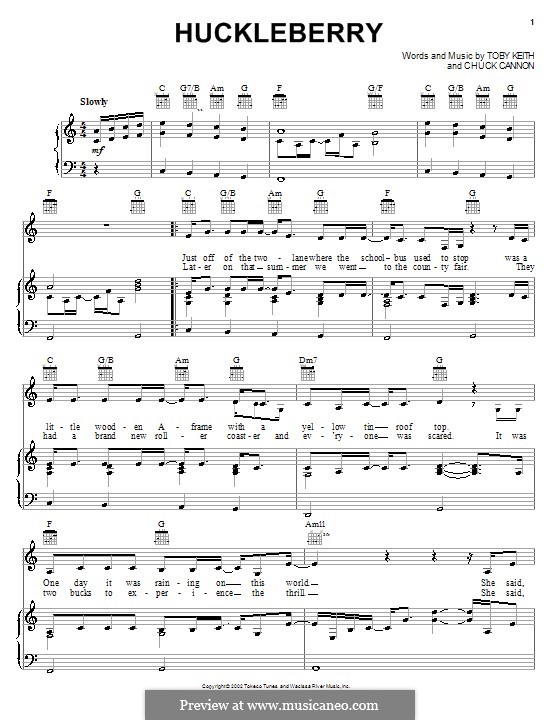 Huckleberry: Для голоса и фортепиано (или гитары) by Chuck Cannon