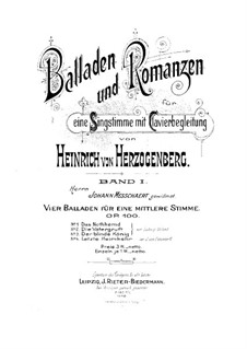 Баллады и романсы для голоса и фортепиано: Сборник I by Генрих фон Герцогенберг