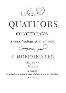 Шесть струнных квартетов, Op.7: Шесть струнных квартетов by Франц Антон Хофмайстер