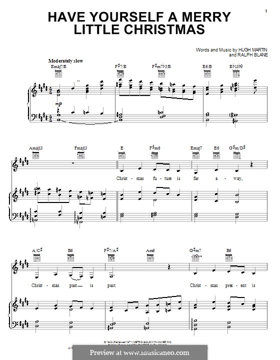 Vocal version: Для голоса и фортепиано или гитары (Carpenters) by Hugh Martin, Ralph Blane