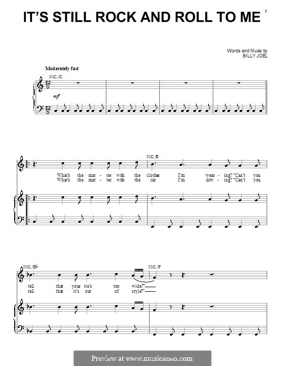 It's Still Rock and Roll to Me: Для голоса и фортепиано (или гитары) by Billy Joel