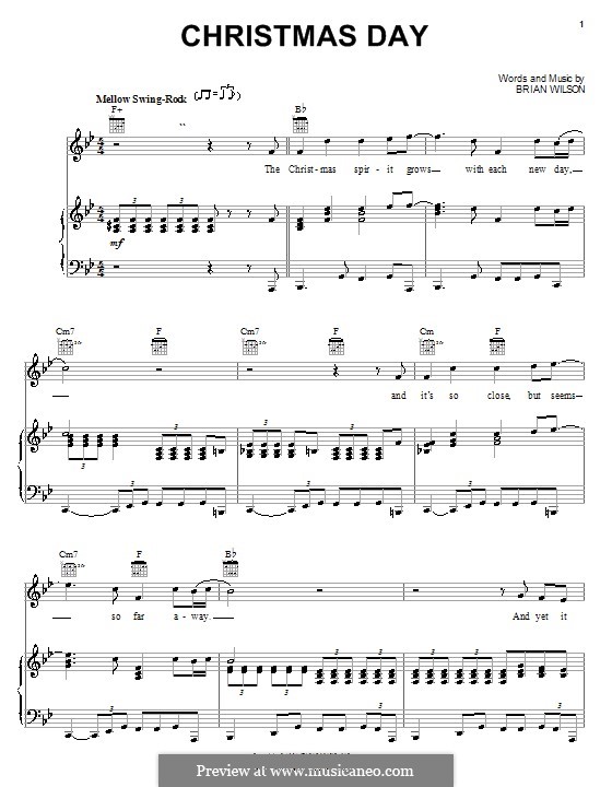 Christmas Day (The Beach Boys): Для голоса и фортепиано (или гитары) by Brian Wilson
