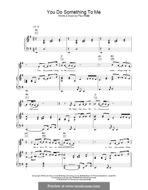 You Do Something to Me: Для голоса и фортепиано (или гитары) by Paul Weller
