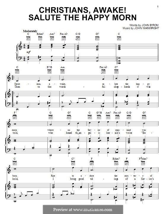 Christians, Awake: Для голоса и фортепиано (или гитары) by John Wainright