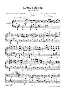 Pavane Favorite de Louis XIV, Op.100: Для фортепиано by Фредерик Бриссон