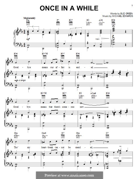 Once in a While: Для голоса и фортепиано (или гитары) by Michael Edwards