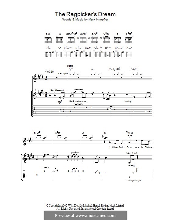 The Ragpicker's Dream: Гитарная табулатура by Mark Knopfler